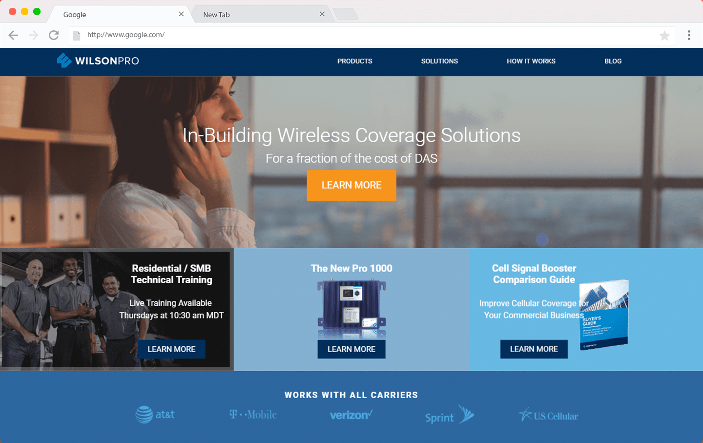 WilsonPro desktop website